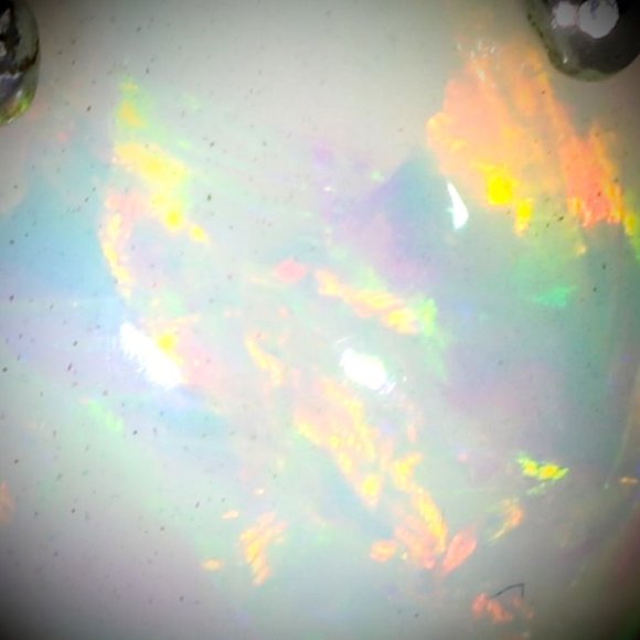 Precious Opal 3.75ct Platinum Solid Silver Ring - Picture 3 of 7